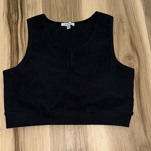 White Birch Black Crop Top